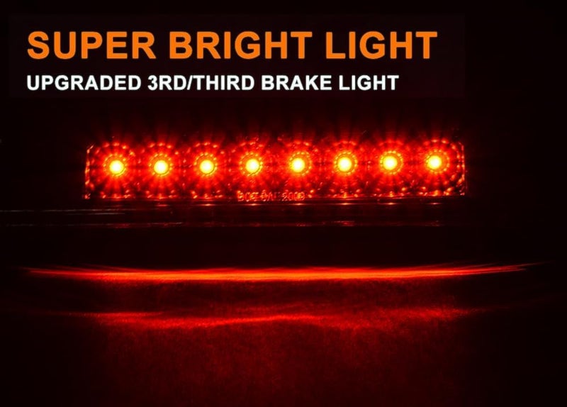 GPLUS LED 3rd Brake Light Fit Toyota Tacoma 1995-2015 Signal Stop Cargo Third Tail Lamp Clear Lens Black Housing - Image 4
